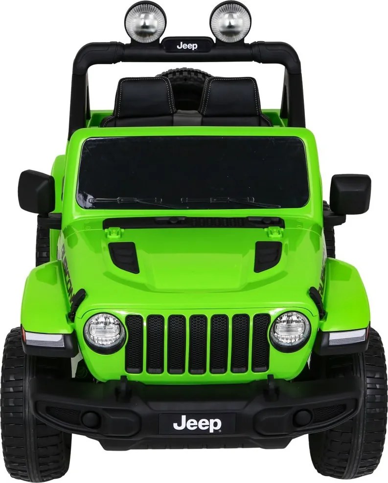 Ramiz Jeep Wrangler Rubicon batéria pre deti Zelená + diaľkové ovládanie + MP3 LED rádio + EVA kolesá