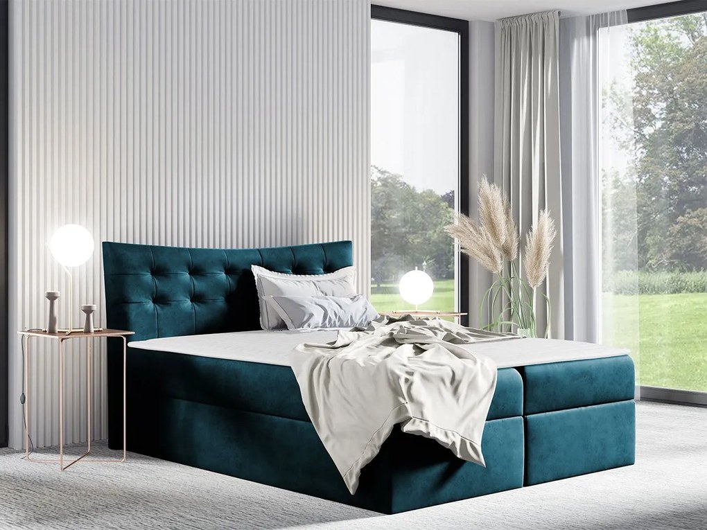 Kontinentálna posteľ Rigmore, Rozmer postele: 200x200, Dostupné poťahy: Kronos 22