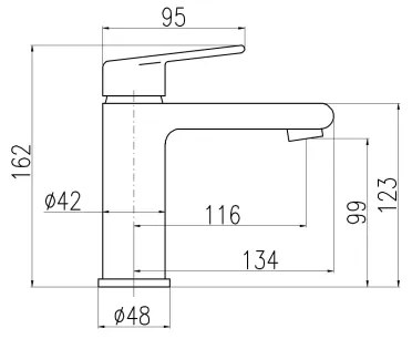 RAV Slezák CO128.0 - Umývadlová batéria COLORADO 16,2 cm lesklý chróm