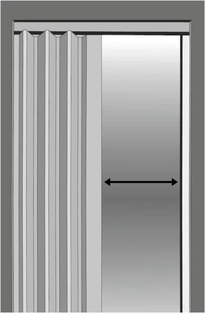 Skladacie dvere 004 08 čierny dub 90 cm - s poškodením
