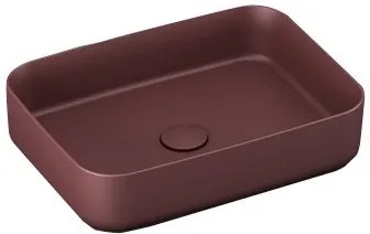 Sapho, INFINITY RECTANGLE keramické umývadlo na dosku, 50x36 cm, Maroon Red, 10NF65050-2R