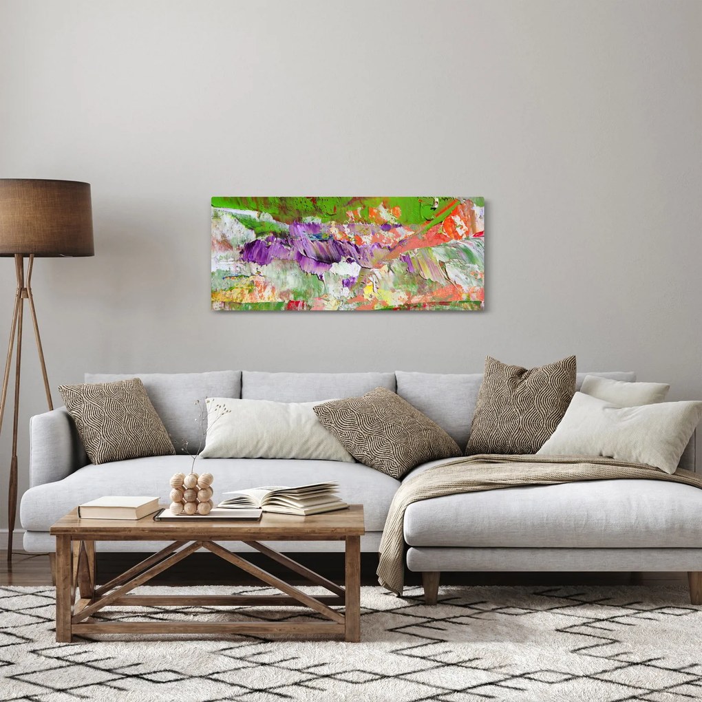 Obraz abstrakcie - maľba (120x50 cm)
