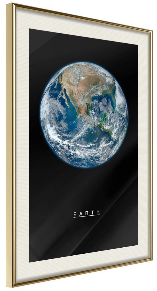 Artgeist Plagát - Earth [Poster] Veľkosť: 40x60, Verzia: Zlatý rám s passe-partout