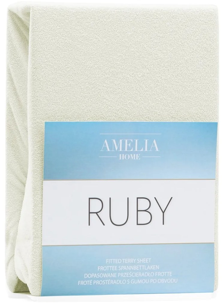 Froté plachta s gumou Amelia Home Ruby ecru