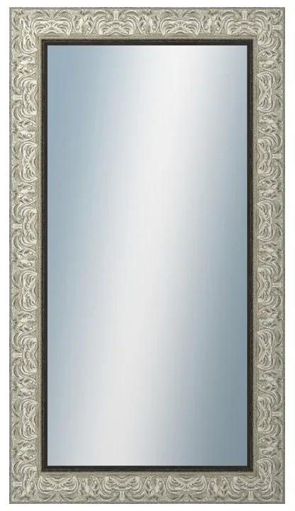 DANTIK - Zrkadlo v rámu, rozmer s rámom 50x90 cm z lišty PRAHA strieborná (2751)