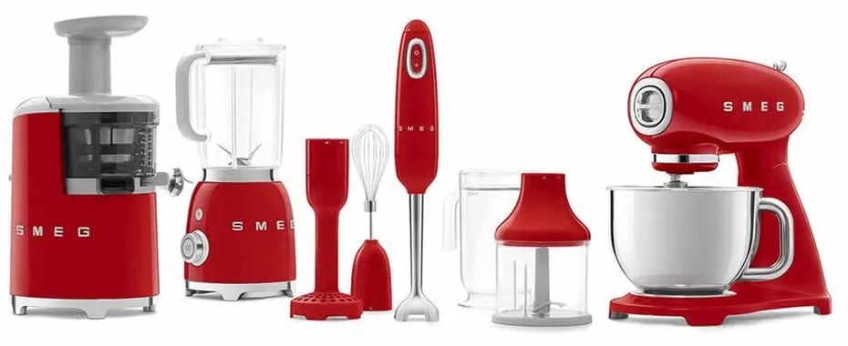 Červený kuchynský robot 50's Retro Style – SMEG