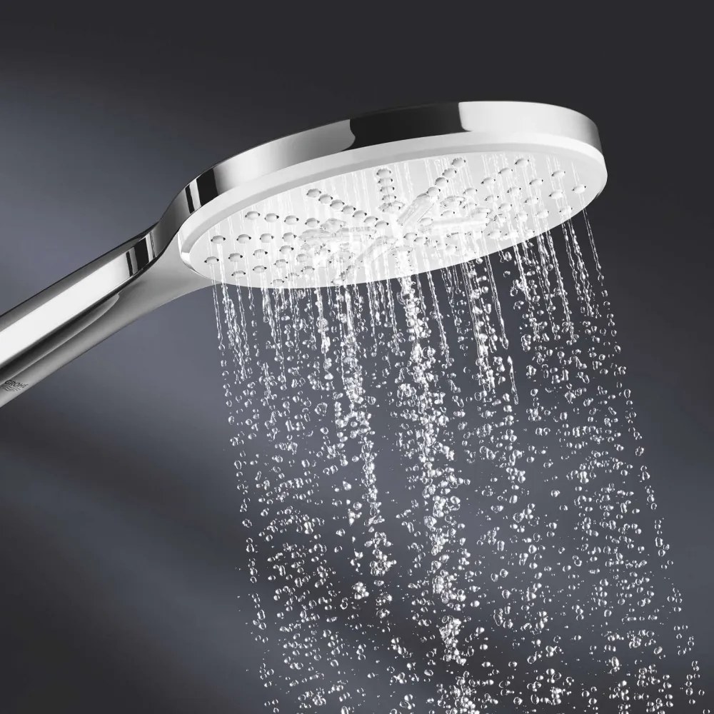 GROHE Rainshower SmartActive ručná sprcha 3jet EcoJoy, priemer 150 mm, chróm/mesačná biela, 26554LS0