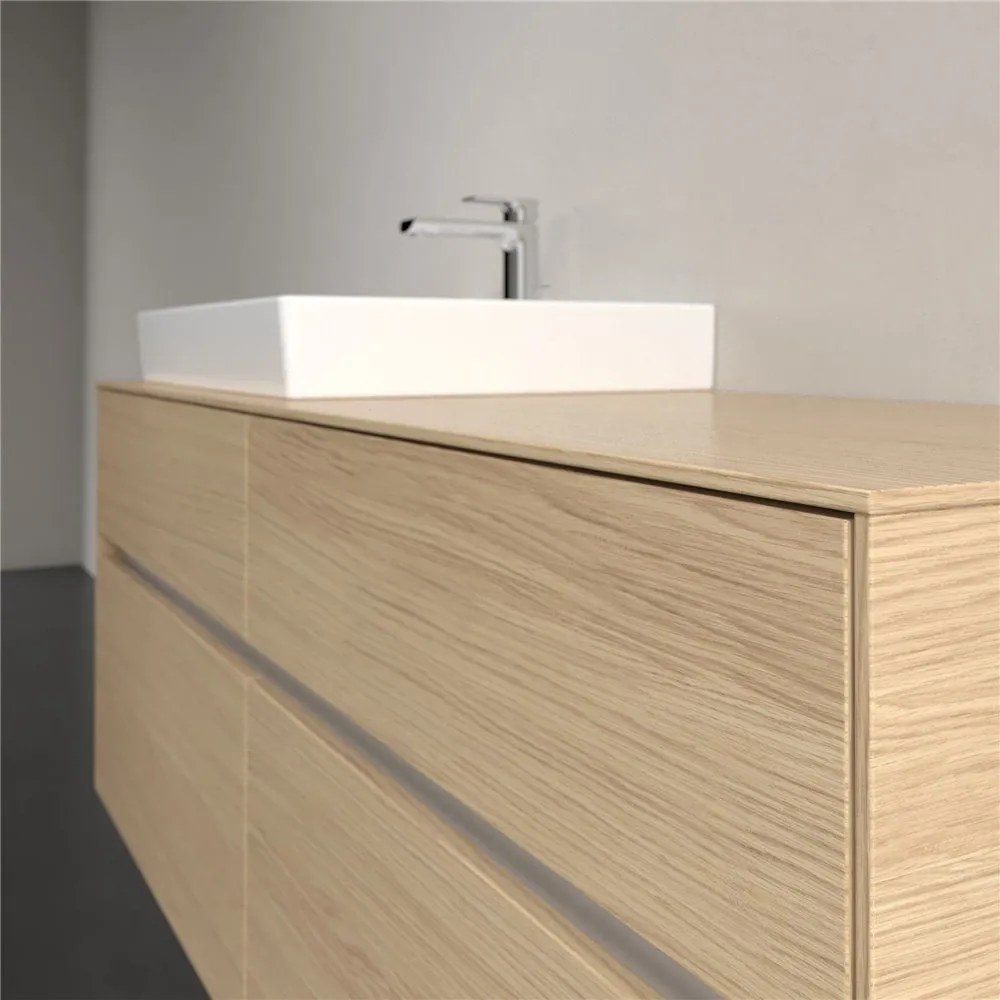 VILLEROY &amp; BOCH Collaro závesná skrinka pod umývadlo na dosku (umývadlo vľavo), 4 zásuvky, s LED osvetlením, 1400 x 500 x 548 mm, Nordic Oak, C085B0VJ