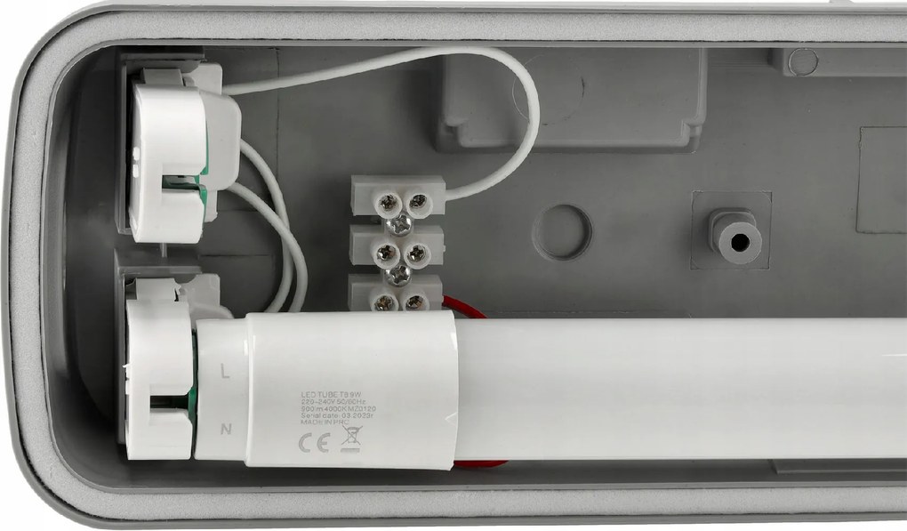 Hermetické LED svietidlo 2x60cm G13 - IP65 + žiarivky