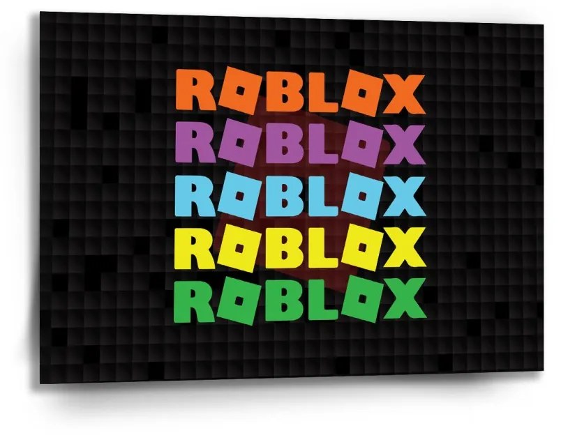 Sablio Obraz ROBLOX Farebný text - 90x60 cm