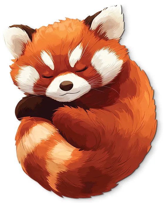 drevko | Obraz Sdrevkoca červená panda 60 x 475 cm