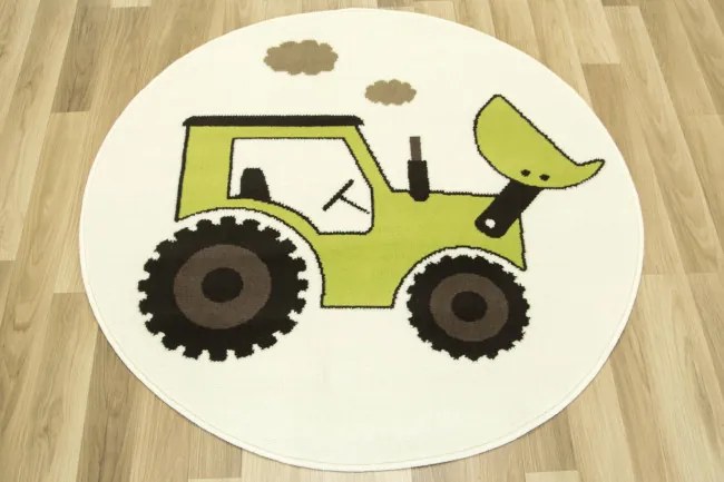 Detský koberec Luna Kids 534457/67935 Traktor,  krémový