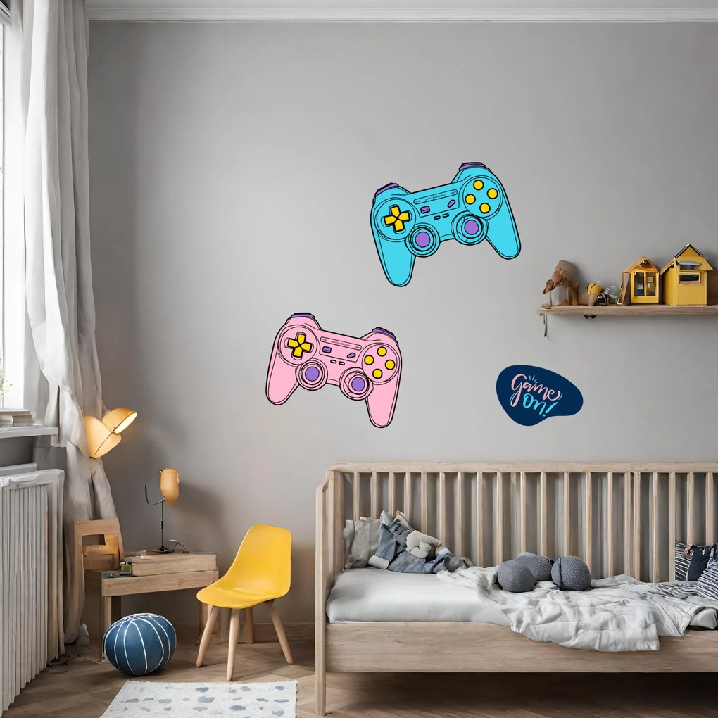 PIPPER. Textilná nálepka na stenu "Herné ovládače"