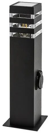 Rabalux 77122 vonkajší stĺpik so zásuvkou Ankara, E27, 1x max. 12W, IP44