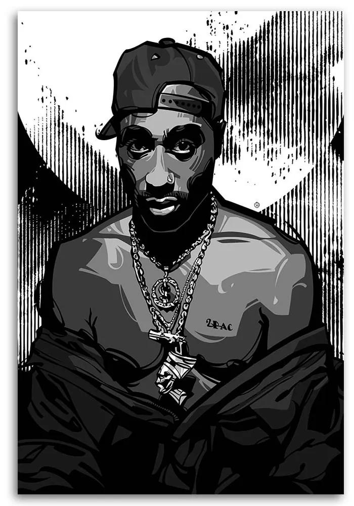 Gario Obraz na plátne 2Pac, Tupac Shakur - Nikita Abakumov Rozmery: 40 x 60 cm