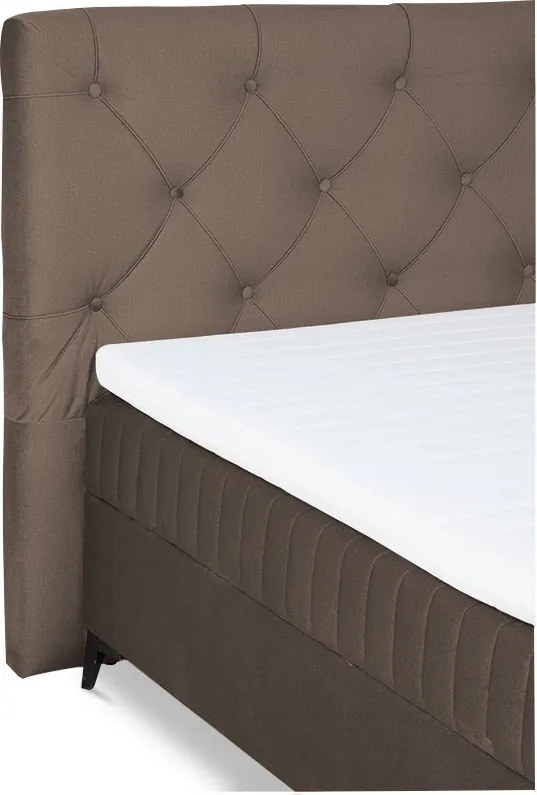 Posteľ Lusaka 180x200 cm, hnedá látka