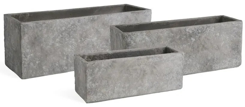 Kvetináč 101810 sivý 43x14x16h cm