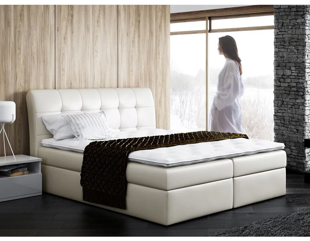 Kontinentálna posteľ Limbo, Rozmer postele: 120x200, Dostupné poťahy: ekokoža Soft 033