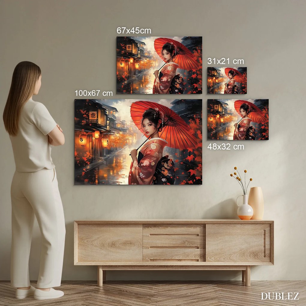 DUBLEZ | Japonský obraz z dreva - Gejša
