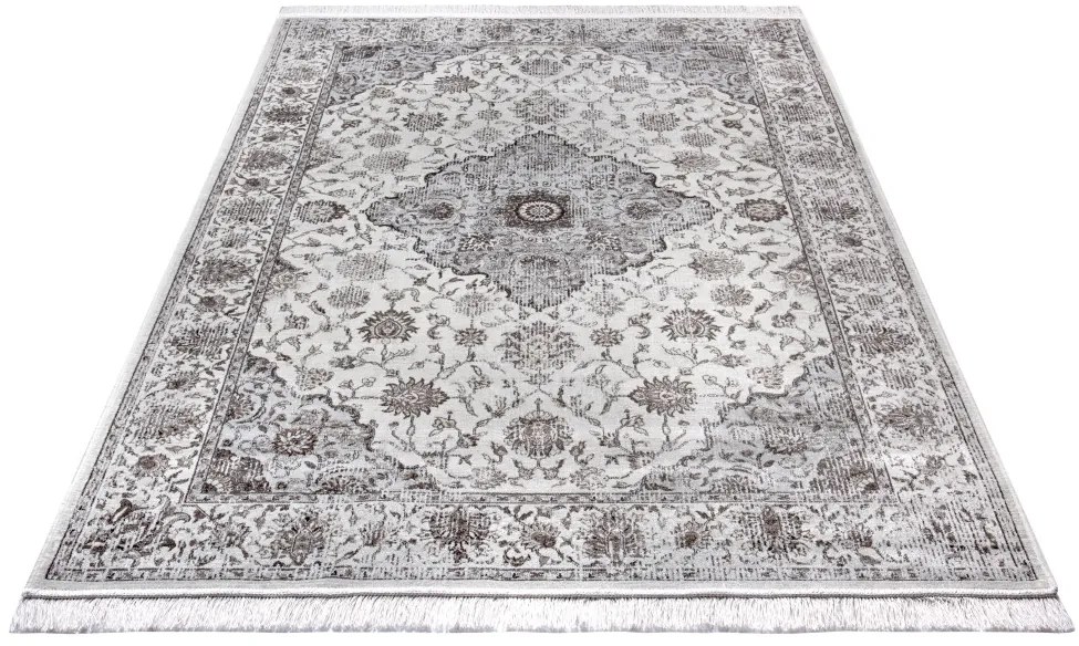 DOPREDAJ: 195x300 cm Kusový koberec Ghazni 105040 Grey Cream, 195x300, šedá, chodba / predsieň, ELLE Decoration