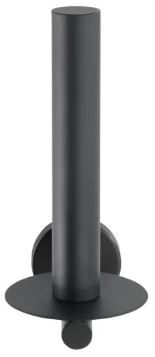 WENKO 24262100-Držiak toaletného papiera BOSIO BLACK 8x18 cm nerez/strieborný