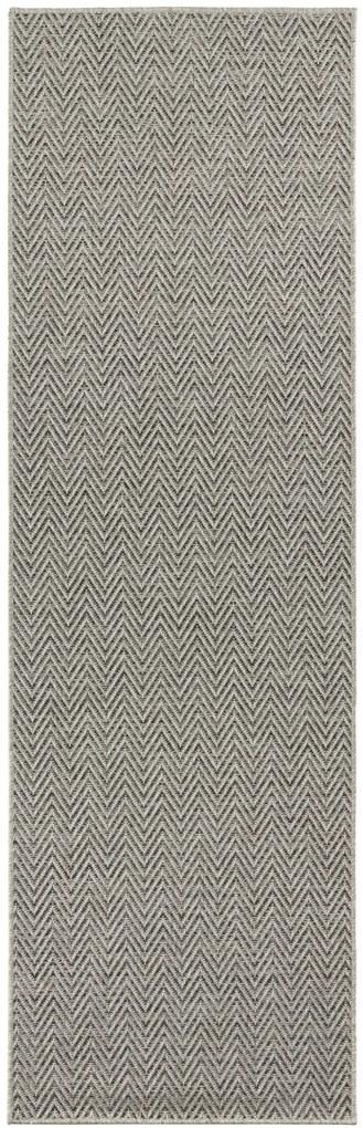 BT Carpet, Behúň Nature 104269 Grey / Anthracite – na von aj na doma, 80x250, šedá, chodba / predsieň