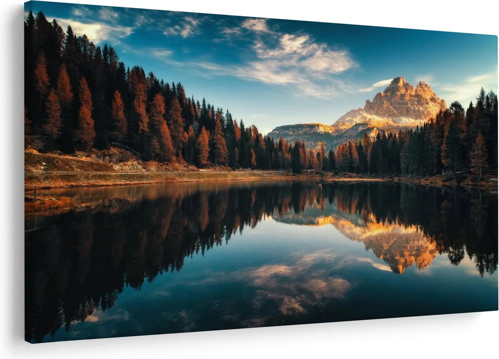 Obraz - Alpy, Taliansko, Dolomity, Lago Antorno (90x60 cm)