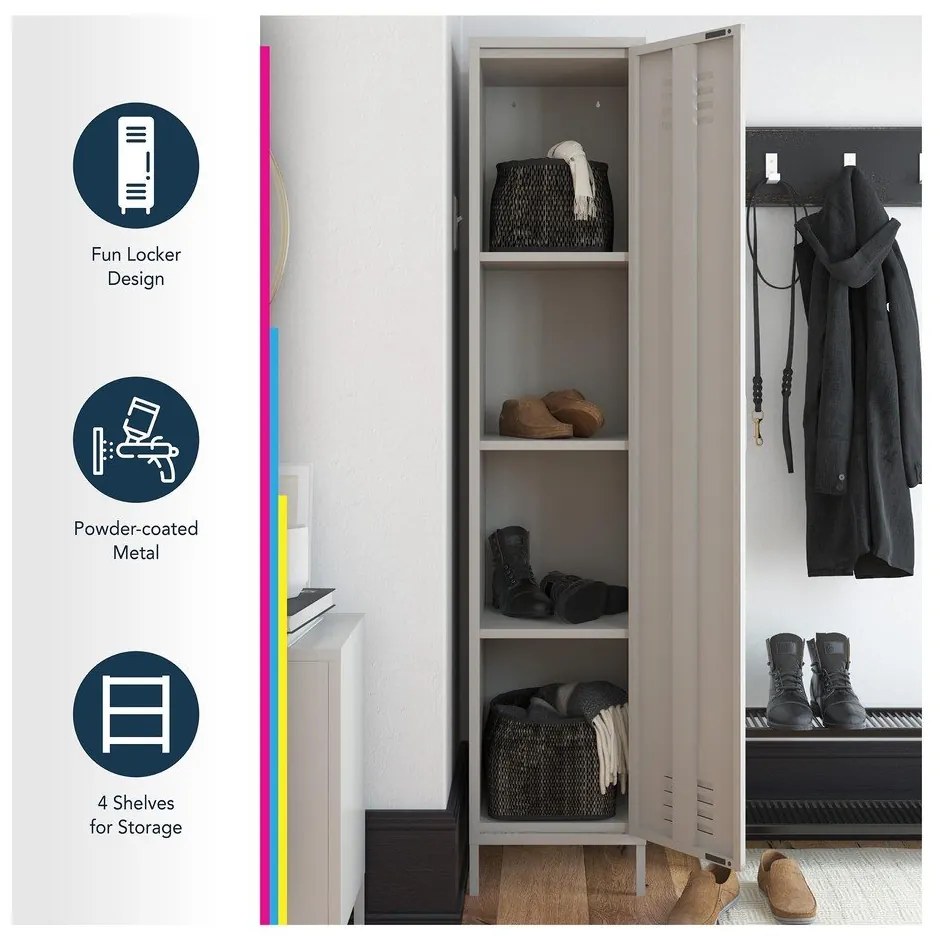 Modrá kovová skrinka 38x185 cm Bradford - Queer Eye