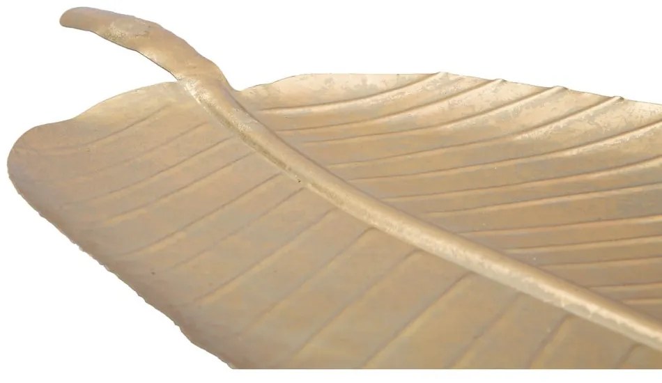 Dekorácia v zlatej farbe Mauro Ferretti Leaf, 55,5 × 18 cm