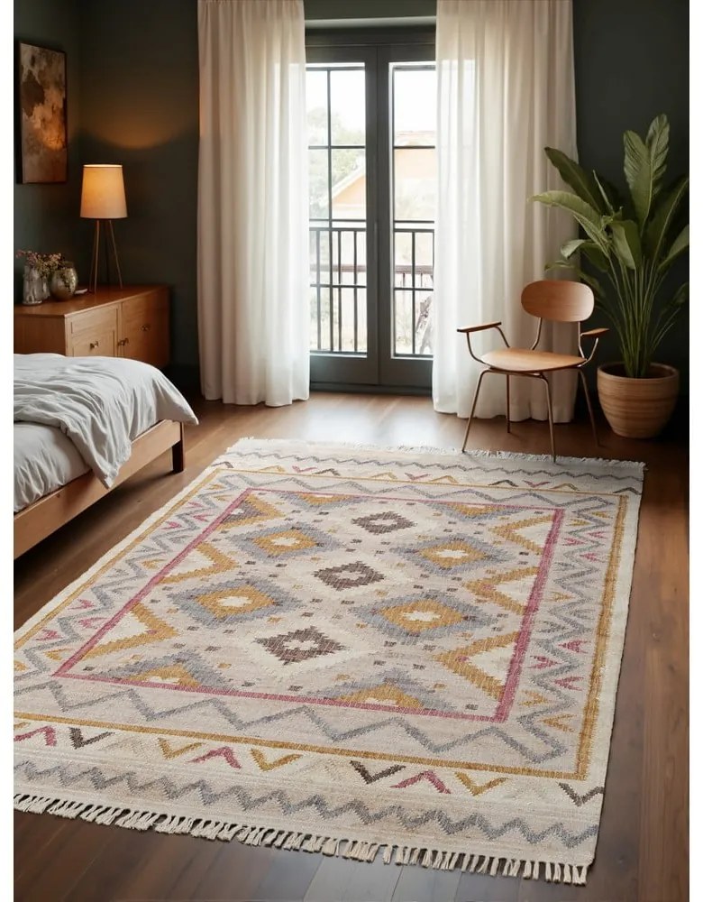 Krémový ručne tkaný jutový koberec 80x150 cm Roya Imani – Elle Decoration