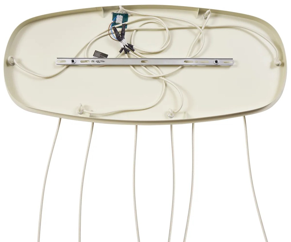 Škandinávske závesné svietidlo krémové 6-svetiel - Biles