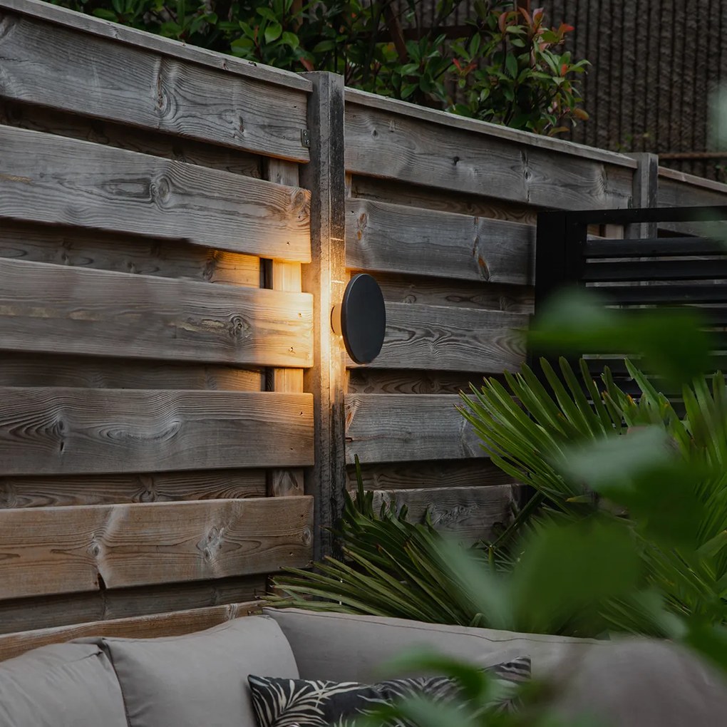 Dizajnová nástenná lampa sivá 16,5 cm vrátane LED - Skyf