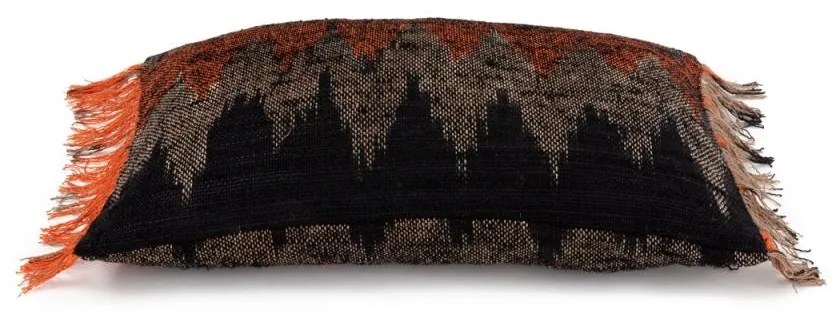 BAZAR BIZAR The Oh My Gee Cushion Cover - Black Orange - 30x50 obliečka