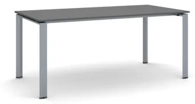 Rokovací stôl INFINITY so sivostriebornou podnožou 1800 x 900 x 750 mm, grafit