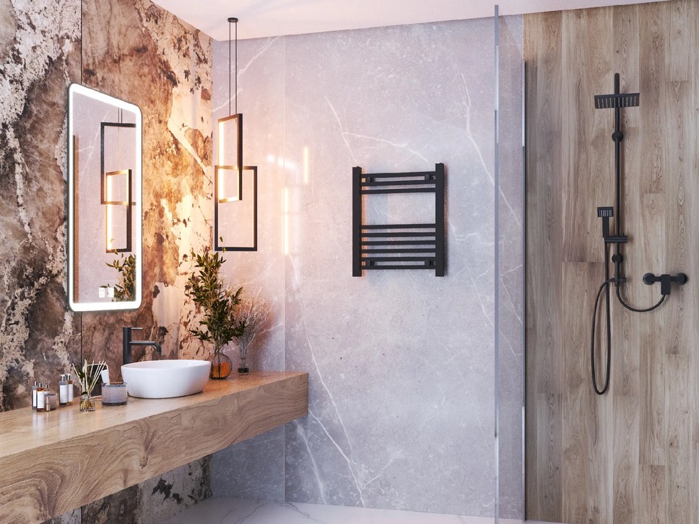 Gamma Erga Proper, vykurovacie teleso 600x500 mm, 302W, čierna, ERG-LAV-PROP-6050-BK