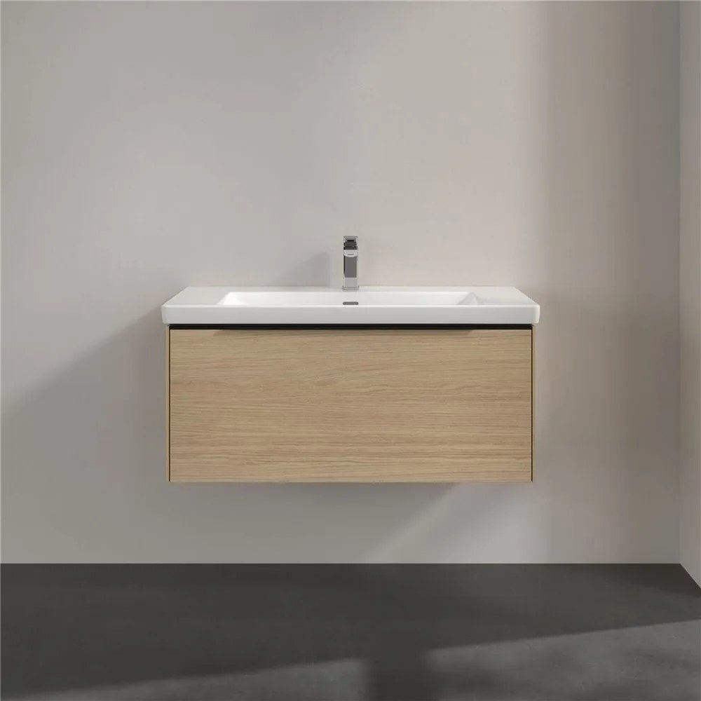 VILLEROY &amp; BOCH Subway 3.0 závesná skrinka pod umývadlo, 1 zásuvka, s LED osvetlením, 973 x 478 x 429 mm, Nordic Oak, C569L1VJ