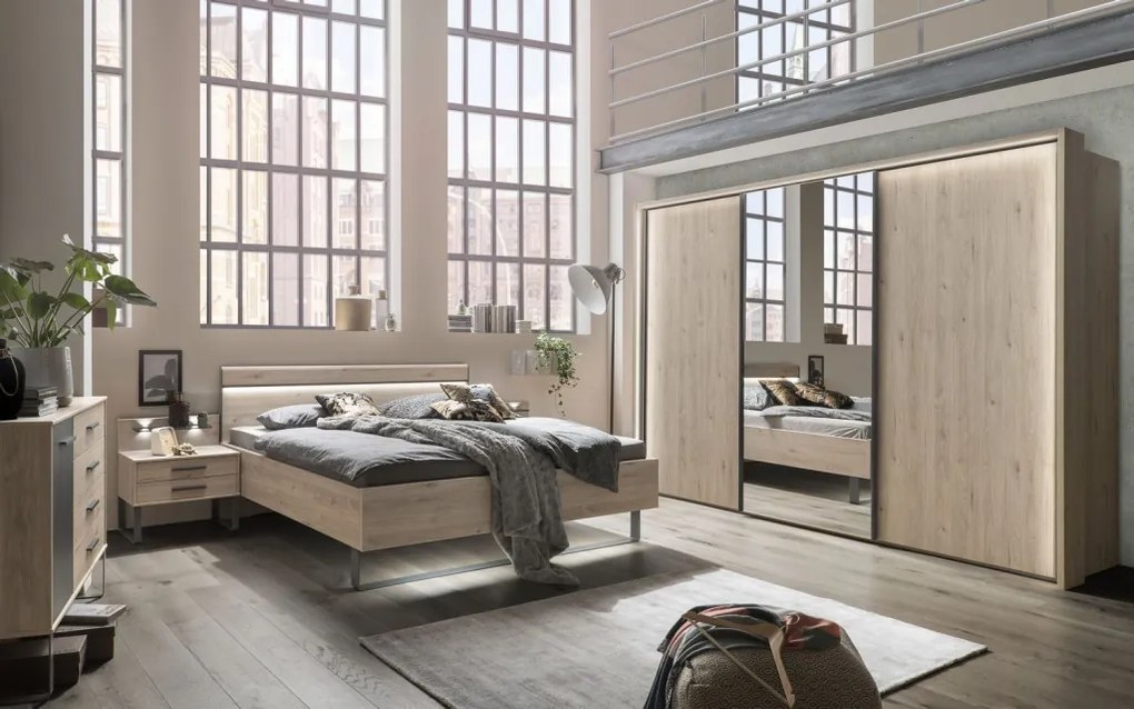 Komoda so zásuvkami Brüssel 120 cm, kamenný dub/šedá