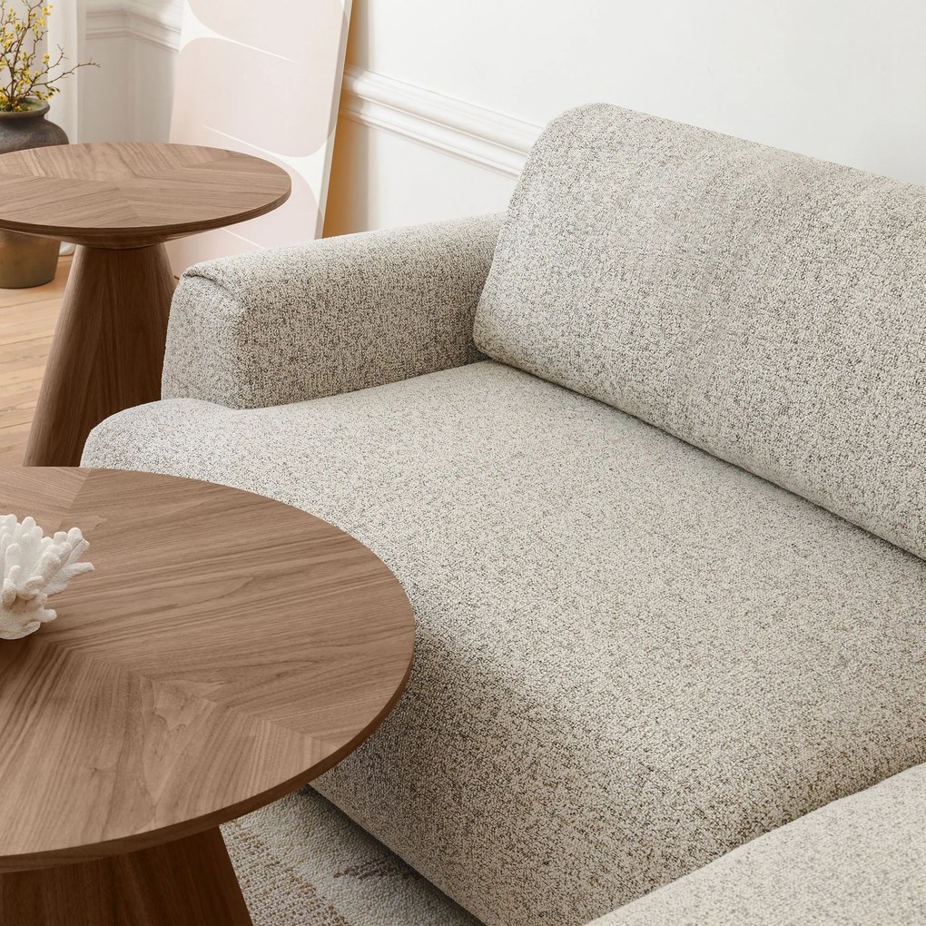 Kulatý odkládací stolek Ange 60 cm ořech