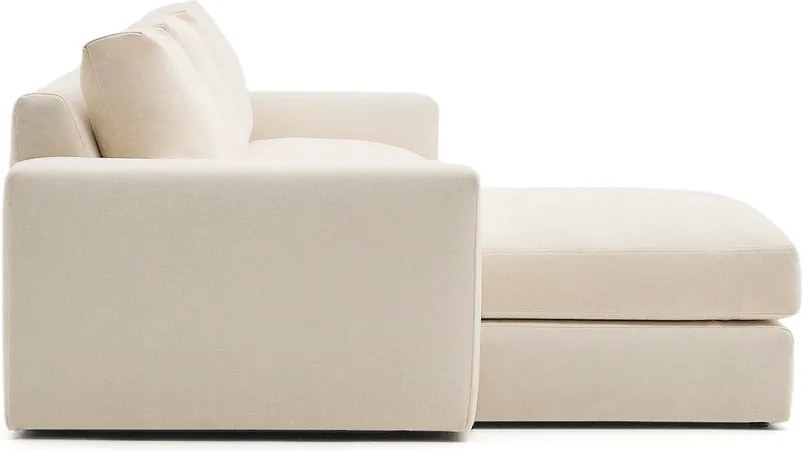 Béžová ženilková rohová pohovka (ľavý roh/s leňoškou) Alea – Kave Home