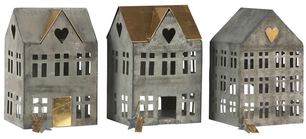 Ib Laursen Svietnik domček House Stillenat Mosadzné srdce