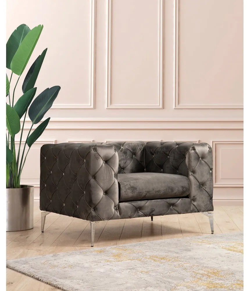 Antracitové kreslo Como – Artie