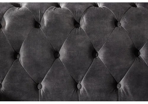 Sedacia súprava 41215 Chesterfield 3-sedenie Zamat Šedá - Komfort-nábytok