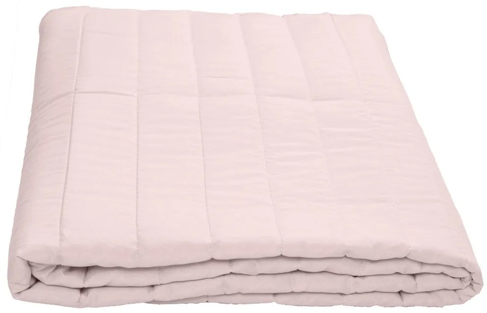 Letný paplón prešívaný 140x200 cm s obliečkou na vankúš SUMMER 70x90 cm, púdrovo ružový