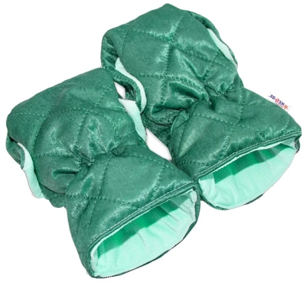 Rukávnik ku kočíku Baby Nellys ®, prešívaný, Velvet - zelený