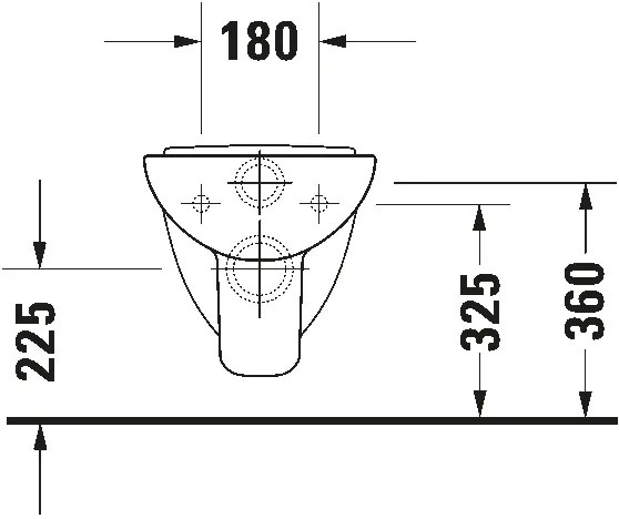 Duravit 22110900002 - Závesné WC D-CODE keramika/lesklá biela