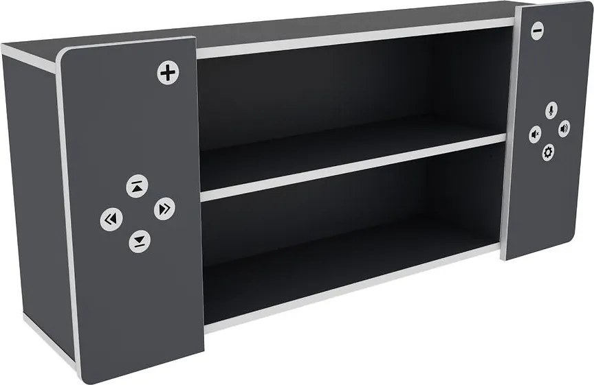 Polička Matrix Shelf II grafit/biela