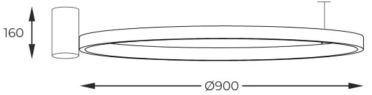 Zuma Line 89429-90BK - LED stropné svietidlo HORIK LED/40W/230V 3000/4000/6000K