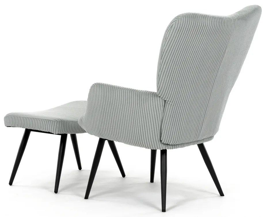 Relaxačné kreslo s podnožkou L7285 BLUE6, modré