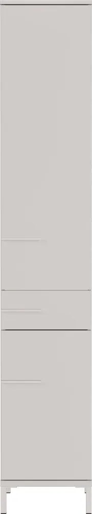 Krémová matná vysoká/úzka kúpeľňová skrinka 34x190 cm Laurino – Germania