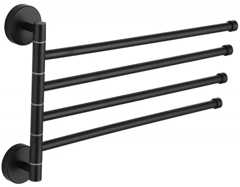 Mexen príslušenstvo, držiak na uteráky, otočný, čierna, 7039244-70